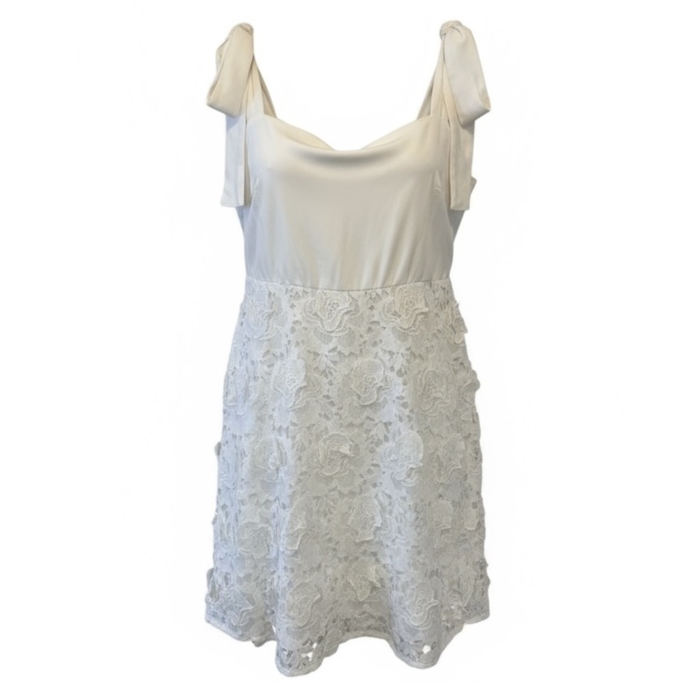 Eloquii Plus Size White Lace Dress